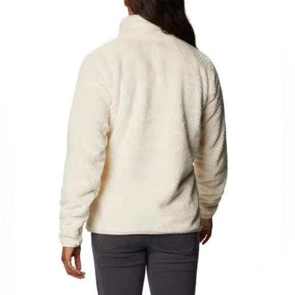 NEW Columbia Beech Forest High Pile Soft Teddy Fleece 1/4 Pullover Cream Large - Picture 15 of 15